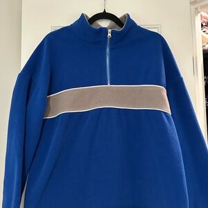 Blue and Grey Quarter Zip Fleece